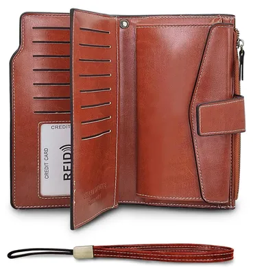 Image de Portefeuille pour femmes avec protection RFID et 20 compartiments pour cartes