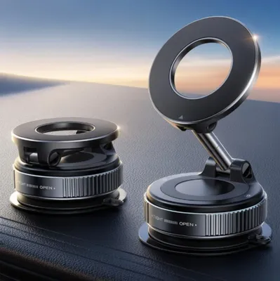 Image de Support magnétique pour téléphone portable D-RUSH, compatible avec MagSafe, support de voiture rotatif à 360°