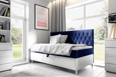 Produktbild von Boxspringbett FIFI 2 100x200 cm Bett mit Stauraum Kinderbett Bonell H3 (Fresh 11 + Soft 17)