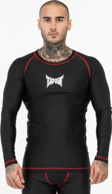 Produktbild von Herren langärmeliges Funktionsshirt schmale Passform BEDROCK Black/White/Red XXL Tapout