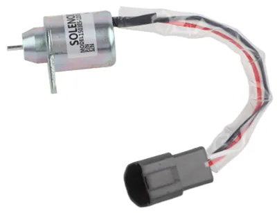 Zdjęcie produktu dla Elektrozawór odcinający dopływ paliwa 1503ES 12S5SUC12S 12 V w żeliwnej obudowie – zamiennik do maszyn Komatsu PC40 i PC45