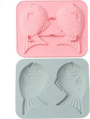 Produktbild von CANDeal Set von 2 Silikonform Fisch Silikon Seifenform Schokoladenformen, Backform für Schokolade, Cupcakes, Kuchen, Home Muffinform Tortendeko Seife Form
