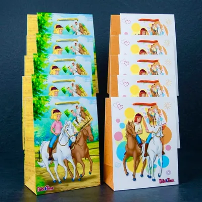 Produktbild von Bibi & Tina Geschenktaschen 10er Set Mädchen Geburtstag Girl Pferde Geschenktüten Kinder Geschenke