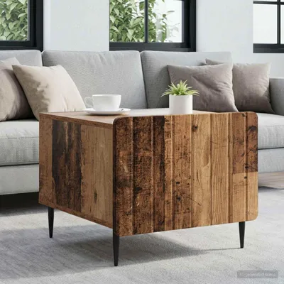 Image de vidaXL Table basse à tiroirs en bois recyclé 49 x 50 x 42 cm Panneau de bois