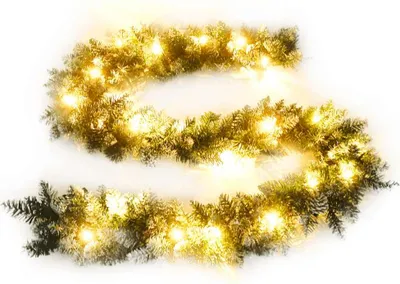 Obrázok produktu pre vidaXL Vianočná girlanda s LED svetlami zelená 2,7 m PVC