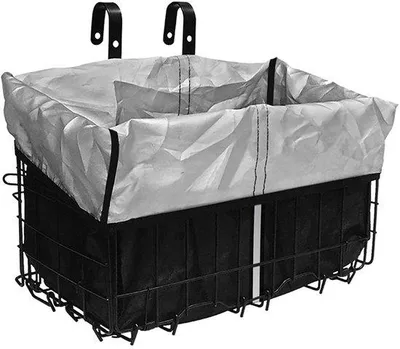 Produktbild von Fahrradkorb-Regenhülle – 42 x 33 x 25 cm – 210D Oxford-Gewebe – Staub- und Wetterschutz – Für Frontkorb und Transportkorb – Schwarz