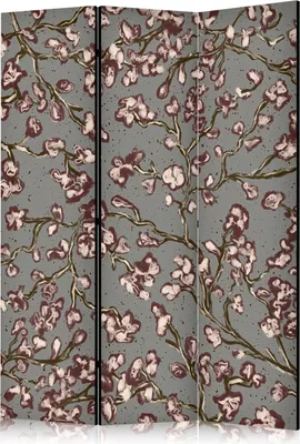 Produktbild von Neuheit! Dekorativer Paravent Raumteiler Trennwand Foto-Paravent Spanische Wand XXL 135x172 cm Bäum Grau weiß b-A-10442-z-a