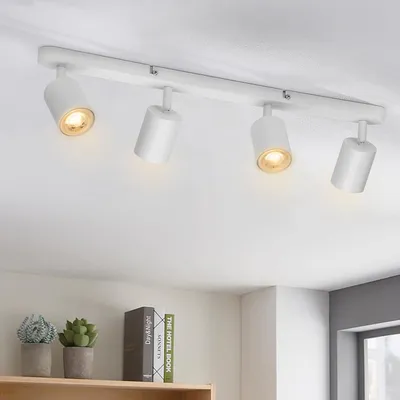 LED Deckenstrahler 4-flammig, schwenkbar, GU10, weiß