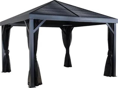 Obrázok produktu pre Pavilón Sojag South Beach 12x12 čadičová sivá 363 x 363 x 310 cm (D x Š x V) Hliník