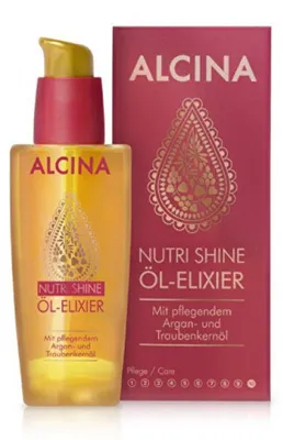 Produktbild von ALCINA Nutri Shine Öl-Elixier für strapaziertes Haar mit Argan- und Traubenkernöl 50 ml