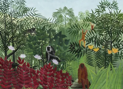 Immagine prodotto di Poster 18x13cm Tropical Forest, Rousseau Vintage per il soggiorno
