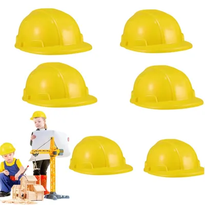 Productafbeelding van Bouwhoed Bouwmuts - Geel - 2 stuks - Voor kinderen - Verkleedpartij en themafeest