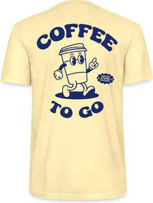 Produktbild von Spreadshirt Coffee To Go Illustration Retro Uni Bio T-Shirt, L, Creme
