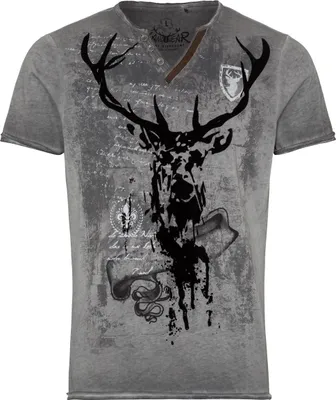 Produktbild von Trachtenshirt Elvis grau 4XL
