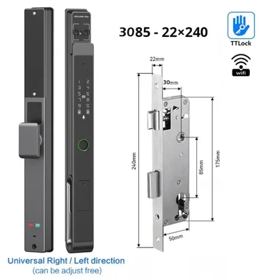 Immagine prodotto di Smart Slot - Serratura intelligente - Serratura elettronica - Smart Lock - Serratura slim - 11 metodi di accesso