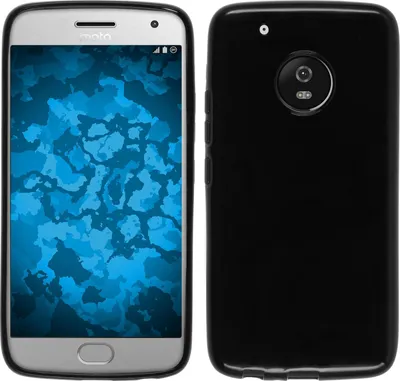 Produktbild von PhoneNatic Case kompatibel mit Lenovo Moto G5 Plus - schwarz Silikon Hülle  + 2 Schutzfolien