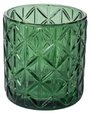 Produktbild von SANDRA RICH, "NOBLE" Teelichthalter, Teelichtglas 8cm GRÜN