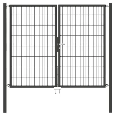 Produktbild von Alberts Doppeltor Flexo mit Zubehör, zum Einbetonieren, anthrazit, Breite 200 cm, Höhe 180 cm