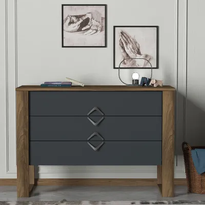 Produktbild von Skye Decor, Bumerang - Walnut, Anthracite, Kommoden, Nussbaum, 110 x 76 x 44,8 cm