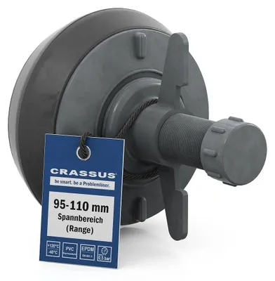 Produktbild von Crassus Schnellverschlussstopfen CSV 100 PVC (95-110mm), 0,5 bar, L:100mm, EPDM/PVC, 1 Stk.