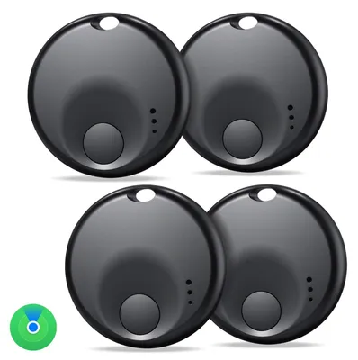 Productafbeelding van Focenat, 4-delige set sleutelzoekers met Bluetooth, geschikt voor sleutels, bagage en andere waardevolle spullen. Slimme tracker