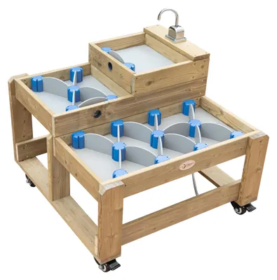 Image de CLASSIC WORLD EDU : Table d'eau en bois XL avec circuit d'eau et barrages