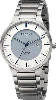 Produktbild von Regent Metall Herren Uhr Armbanduhr Quarz silber Metallarmband D2URBA708