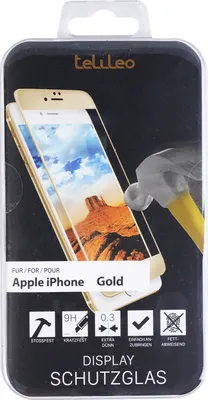 Obrázek produktu pro Prémiové ochranné sklo 0,3 mm zlaté pro Apple iPhone 7/8/SE 2020/SE 2022