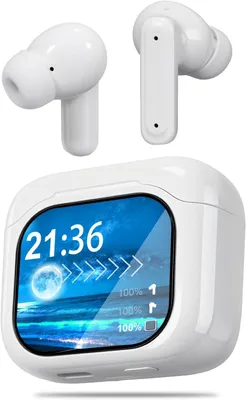 Imagen del producto de Auriculares con traducción de voz en tiempo real, 5 modos de traducción, color blanco, para la comunicación
