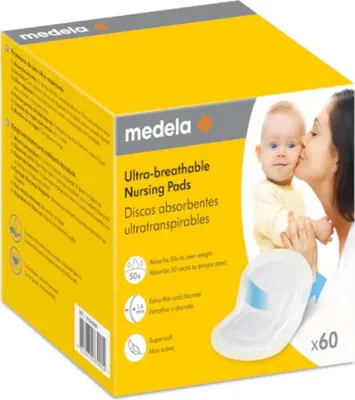 Produktbild von Medela Safe & Dry Disposable Absorbent Discs 60U