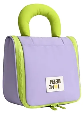Produktbild von Reise-Kulturbeutel zum Aufhängen, Polyester, Kompakter Wand-Organizer mit Haken, Kulturtasche Damen (Hänge-Kulturbeutel, Lila)