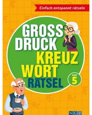 Produktbild von Großdruck Kreuzworträtsel Band 5 - Rätselbuch für Senioren & Rentner mit großer Schrift