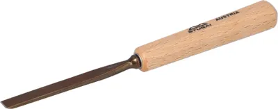 Produktbild von STUBAI Stemmeisen Stechbeitel Serie 52 - Form 71 | einseitig geschliffen 8 mm, mit Holzgriff, für glatte Flächen, zum Vorstechen, Kerb- und Reliefschnitzarbeiten, zur präzisen Bearbeitung von Holz