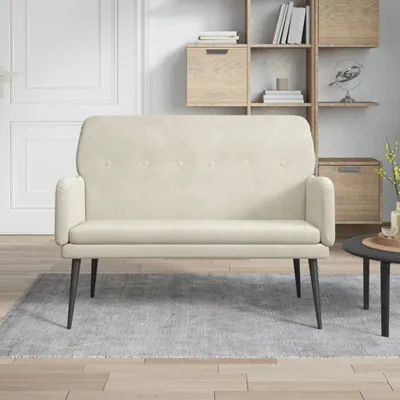 Immagine prodotto di The Living Store Sitzbank Creme 108x79x79 cm Samt