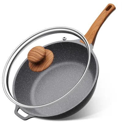 Produktbild von YASHE Schmorpfanne 30 cm, 4,7 L, Induktion, ungiftig, PTFE- und PFAS-frei