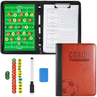 Produktbild von Unyqoos® Tragbare Taktiktafel für Fußball – faltbar & magnetisch, trocken abwischbar, inkl. Magnete, Stift und Radierer
