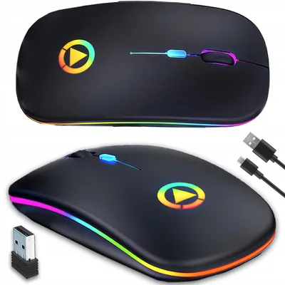 Image de DexXer Souris sans fil Bluetooth RGB légère silencieuse
