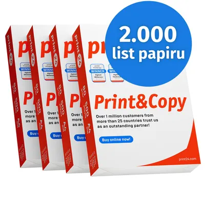Obrázek produktu pro print24 Tiskárny papír Kopírovací papír 2000 listů 4 x 500 A4 80 g Premium White PEFC certifikovaný
