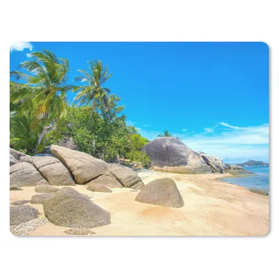 Produktbild von MuchoWow® Mauspad Mousepad Strand - Tropen - Meer - Pflanzen 23x19 cm - Mousepads - Maus Mat - Pad - Mausunterlage - Schreibtischunterlage - Mauspad