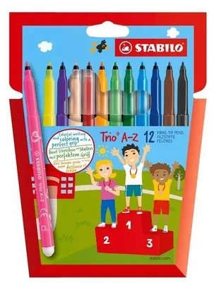 Obrázek produktu pro Stabilo Trio a-z Trojúhelníkové Fixy 12 Barev