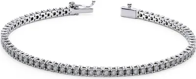 Immagine prodotto di bracciale tennis con diamanti da 0,60 carati in oro bianco 14 carati