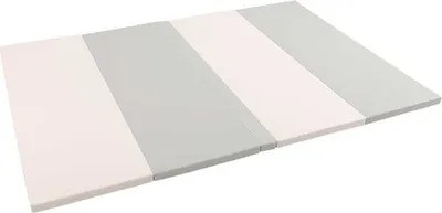 Image de Matelas de gymnastique Satellite 200x100x4 cm en quatre parties - blanc et gris