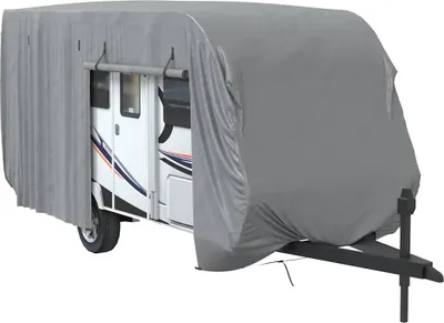 Produktbild von vidaXL Schutzhülle für Wohnwagen Grau 610x250x220 cm Vliesstoff