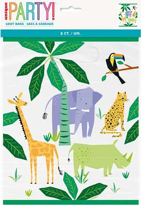 Produktbild von Geschenktüte PVC Animal Safari 8 Stk.