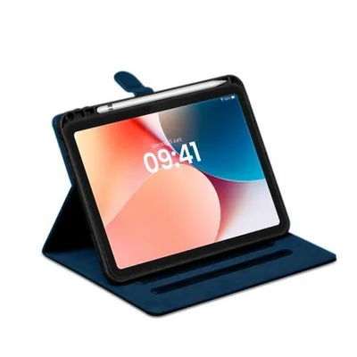 Produktbild von LBH Tablet Hülle für Tabletmodelle - Farbe: Blau - Modellkompatibilität: Für Apple iPad 10. Gen 10.9 - Folie: Hülle + 2x Hartglasfolie (9H)