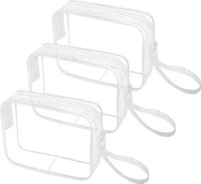 Produktbild von Famanu Kosmetiktasche 3er Set - Transparent