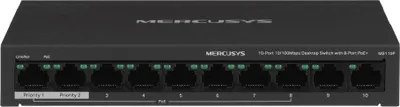 Immagine prodotto di MERCUSYS Mercusys Switch desktop a 10 porte 10/100Mbps con 8 porte PoE+