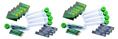 Produktbild von 10 Stück Petling 13 cm mit Logbuch, Aufkleber und Stift, transparent