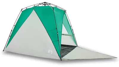 Immagine prodotto di vidaXL Tenda da spiaggia 4 persone verde mare sgancio rapido impermeabile