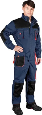 Produktbild von Arbeitsoverall in versch. Farben blau/schwarz 46